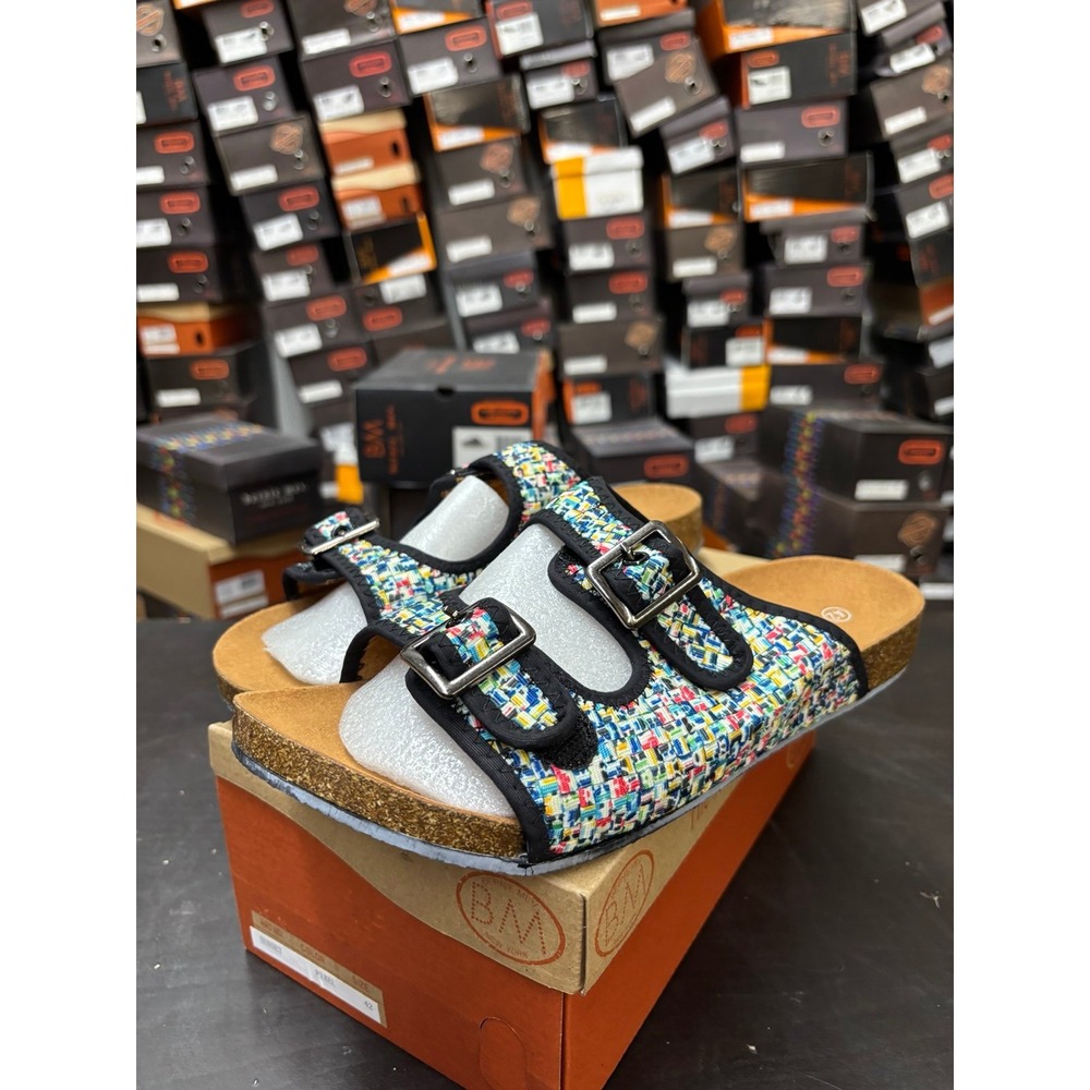 Bernie Mev Sunset Pixel Multi Color Slide Sandals Womens Size 42 US 11